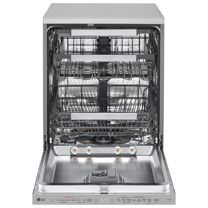 LG DF587HVS Serie 5 Lavastoviglie Libera Installazione 14 coperti Classe A QuadWash TrueSteam Wi-Fi 43 dB (85x60x60 cm) colore Grigio