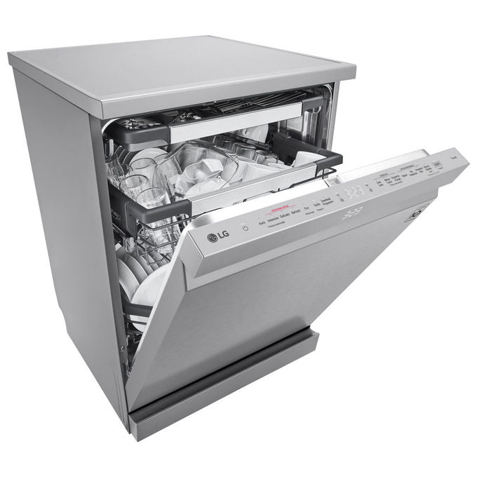 LG DF587HVS Serie 5 Lavastoviglie Libera Installazione 14 coperti Classe A QuadWash TrueSteam Wi-Fi 43 dB (85x60x60 cm) colore Grigio