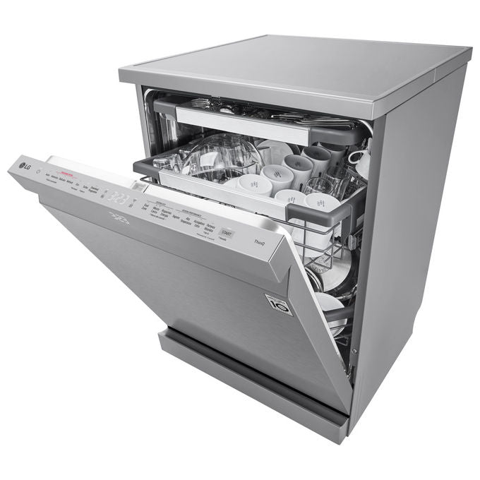 LG DF587HVS Serie 5 Lavastoviglie Libera Installazione 14 coperti Classe A QuadWash TrueSteam Wi-Fi 43 dB (85x60x60 cm) colore Grigio