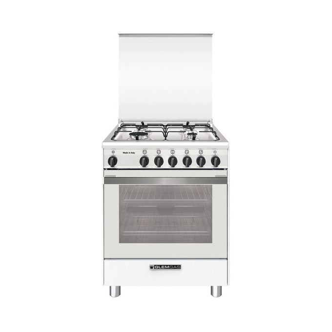Glem Gas SA664VWH Specialista Cucina a Gas 4 Fuochi Forno a Gas Ventilato 67 L Classe A (90x60x60 cm) colore Bianco