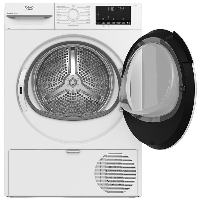 Beko BMT104EW NX Asciugatrice Pompa di Calore 10 Kg Classe C Motore Inverter Display Digitale (84.6x59.8x67.2 cm) colore Bianco