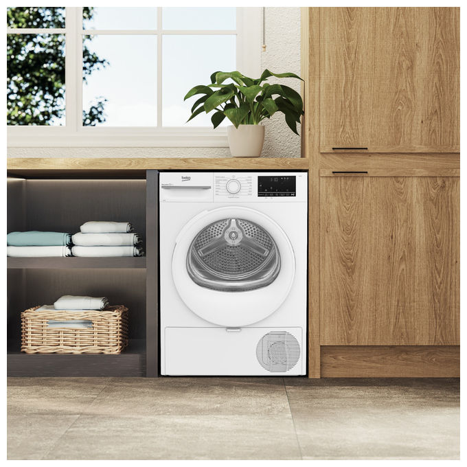 Beko BMT104EW NX Asciugatrice Pompa di Calore 10 Kg Classe C Motore Inverter Display Digitale (84.6x59.8x67.2 cm) colore Bianco
