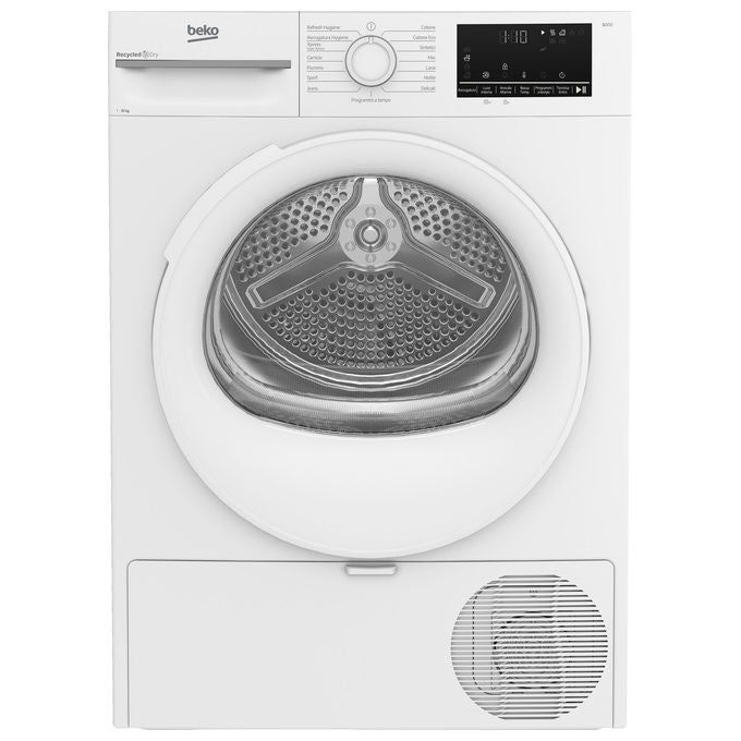 Beko BMT104EW NX Asciugatrice Pompa di Calore 10 Kg Classe C Motore Inverter Display Digitale (84.6x59.8x67.2 cm) colore Bianco