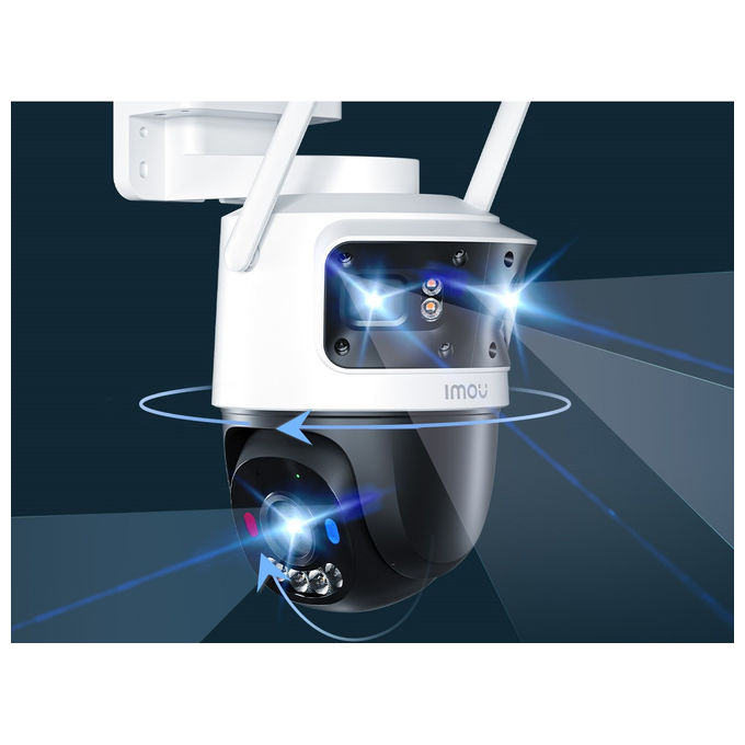 Imou IPC-S7UP-11M0WED Cruiser Triple Telecamera IP Esterno 11MP Wi-Fi 6 Pan Tilt 355° Tripla Lente IP66 colore Nero