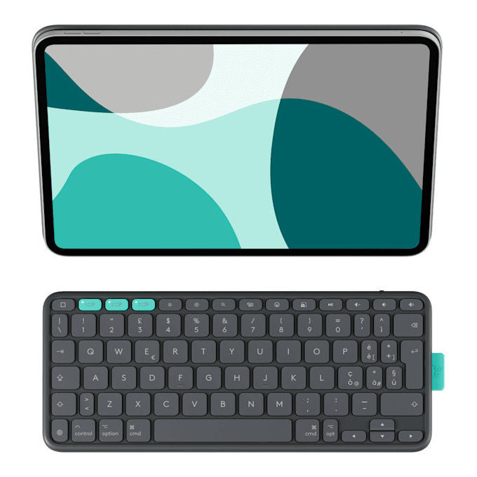 Logitech 920-013400 Flip Folio Custodia con Tastiera Bluetooth QWERTY Italiano iPad Pro 11'' M4 iPad Air 11'' M2 M3 colore Grafite