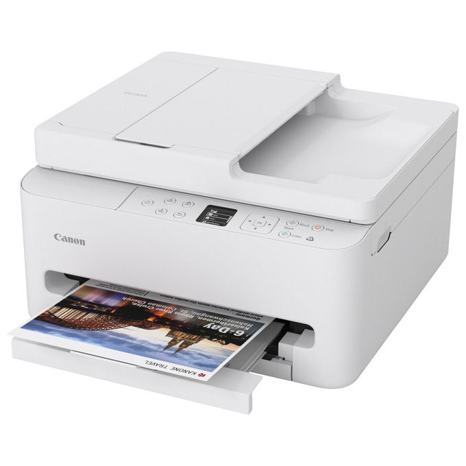 Canon PIXMA TS7550i Stampante Multifunzione Inkjet A4 1200x1200 DPI Wi-Fi Fronte Retro Automatico ADF Display OLED colore Bianco