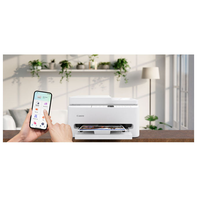 Canon PIXMA TS7550i Stampante Multifunzione Inkjet A4 1200x1200 DPI Wi-Fi Fronte Retro Automatico ADF Display OLED colore Bianco