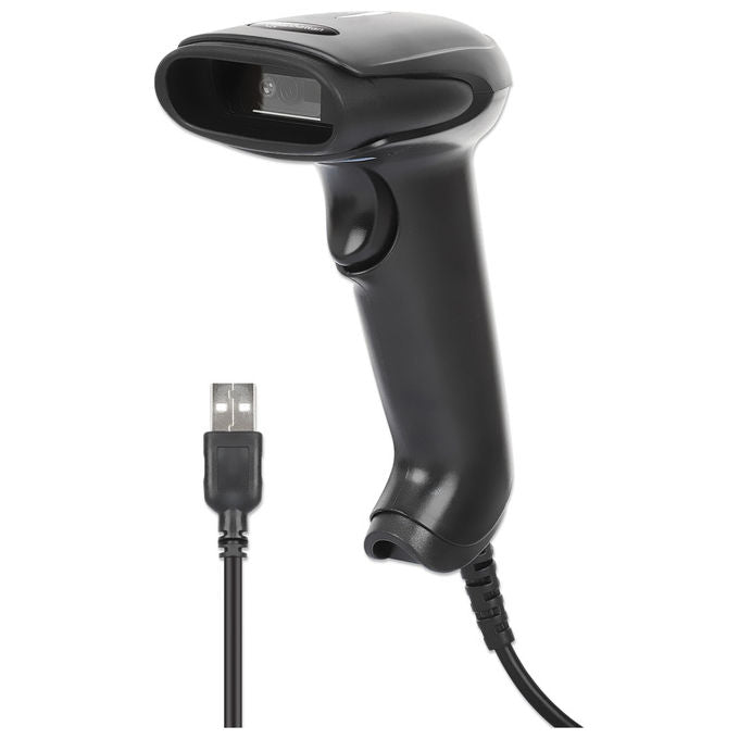 Manhattan 153997 Lettore di Codici a Barre Portatile 1D 2D LED USB Cablato 640x480 Pixel 100 letture-s colore Nero