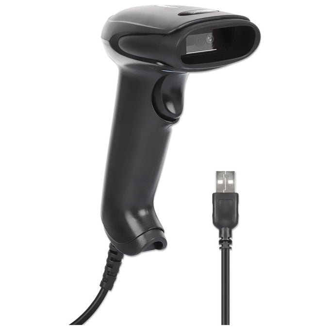 Manhattan 153997 Lettore di Codici a Barre Portatile 1D 2D LED USB Cablato 640x480 Pixel 100 letture-s colore Nero