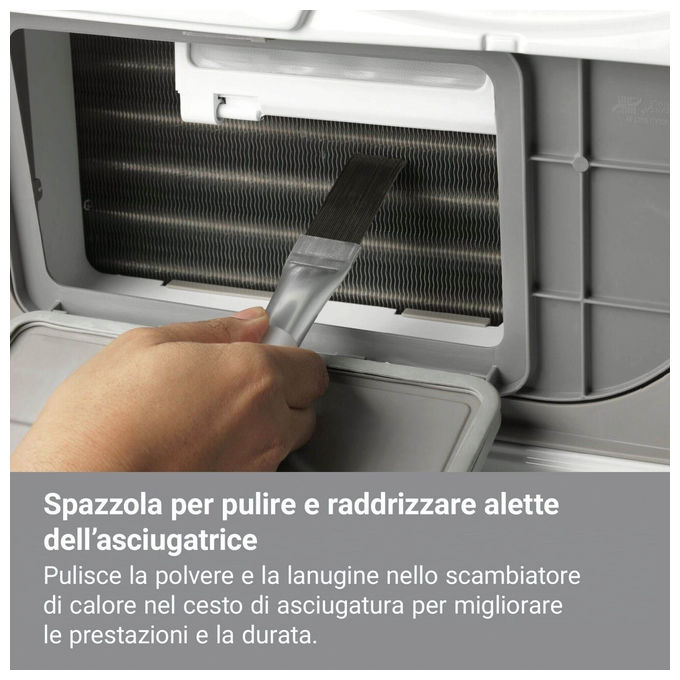 Electrolux M4YM3002 Spazzola Pulizia Alette Condensatore Asciugatrice Alluminio e Acciaio Inox colore Argento Bianco