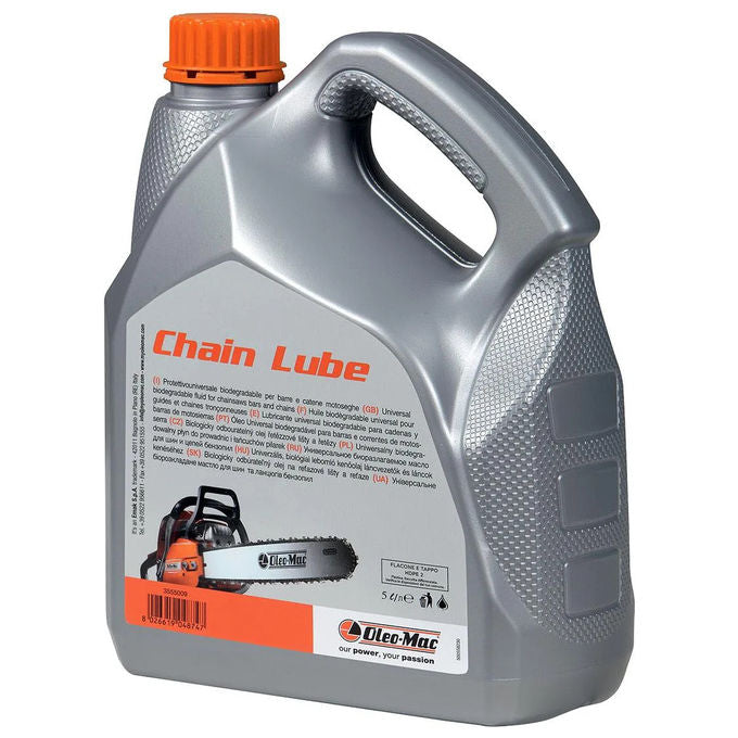 Oleo-Mac 3555010 CHAIN LUBE Olio per Catena Seghe a Catena Biodegradabile 5 L