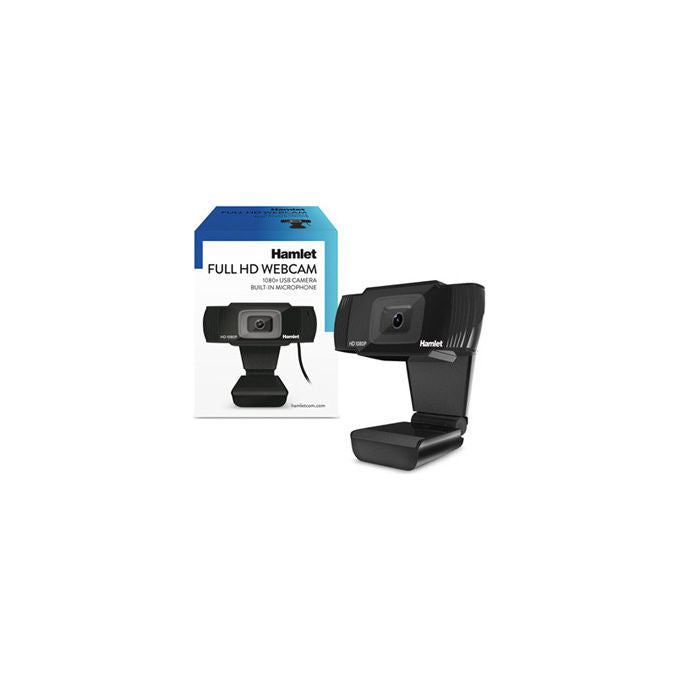 Hamlet HWCAM1080-CX Webcam Full HD 1080p USB-A USB-C Microfono Integrato Plug and Play 30fps colore Nero