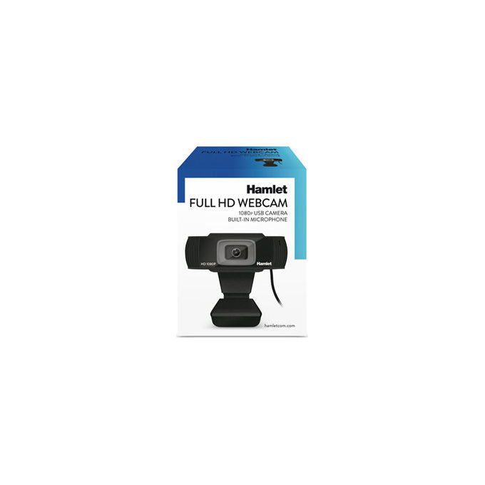 Hamlet HWCAM1080-CX Webcam Full HD 1080p USB-A USB-C Microfono Integrato Plug and Play 30fps colore Nero