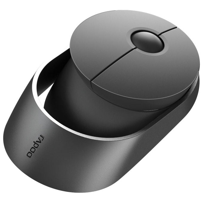 Rapoo 12130 Ralemo Air 1 Mouse Wireless Bluetooth Ottico Silenzioso Multimodale 1600 DPI colore Nero