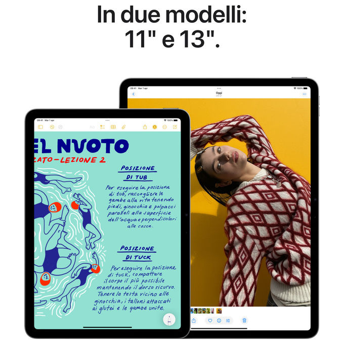 Apple MCG24TY-A iPad Air 11'' Tablet M3 256GB 8GB RAM Display Liquid Retina 2360x1640 5G Wi-Fi 6E iPadOS 18 colore Galassia