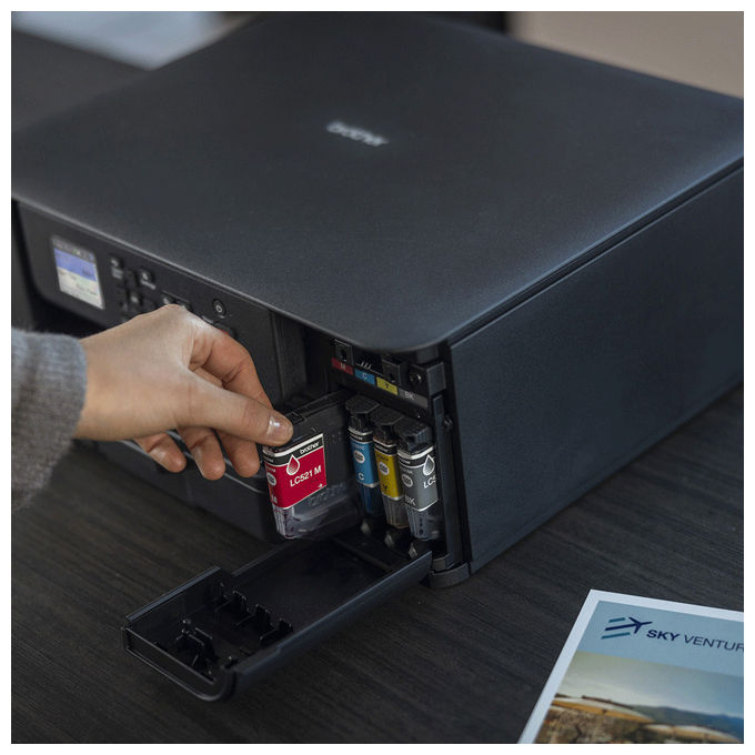 Brother DCP-J1310DW Multifunzione Inkjet A4 3 in 1 Wi-Fi USB Duplex 16 ppm 1200x6000 DPI Cassetto 150 fogli colore Nero
