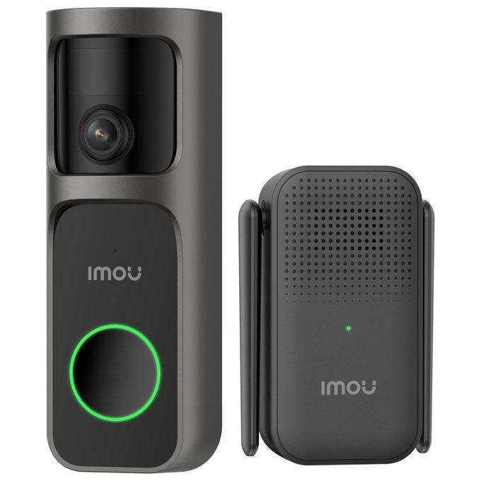 Imou DB-3EP-4M0W-DS3 Doorbell 3S Videocitofono Smart 4MP Fisheye 360° AI Batteria 5000mAh Wi-Fi con Cicalino colore Nero