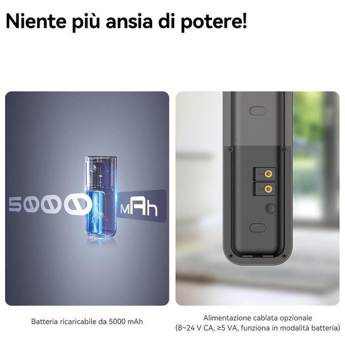 Imou DB-3EP-4M0W-DS3 Doorbell 3S Videocitofono Smart 4MP Fisheye 360° AI Batteria 5000mAh Wi-Fi con Cicalino colore Nero