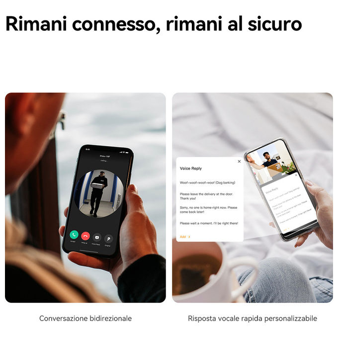 Imou DB-3EP-4M0W-DS3 Doorbell 3S Videocitofono Smart 4MP Fisheye 360° AI Batteria 5000mAh Wi-Fi con Cicalino colore Nero
