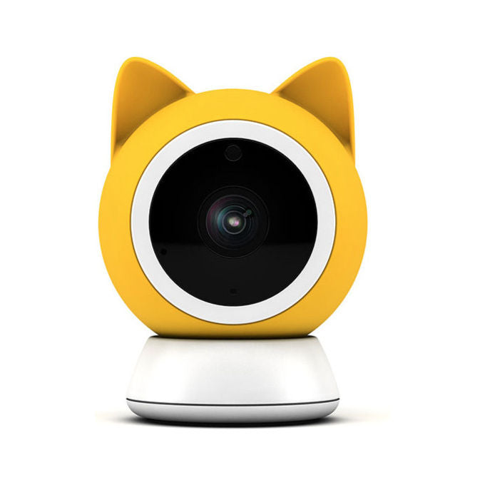 Petoneer PC001 Telecamera IP per Animali Domestici WiFi 1080p Visione Notturna Audio Bidirezionale MicroSD 256 GB colore Nero Bianco Giallo