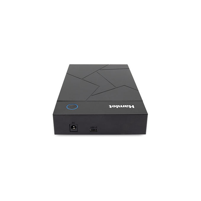 Hamlet HXD3U6G-AC Box Esterno HDD SATA 3.5'' USB 3.2 Gen 1 5 Gbps USB-C USB-A con Alimentatore colore Nero