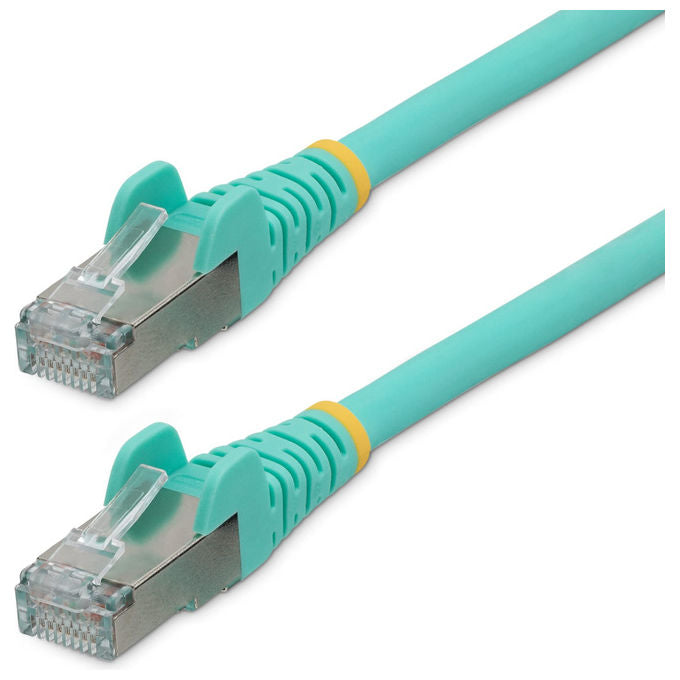StarTech NLAQ-50C-CAT6A-PATCH Cavo Patch Ethernet CAT6a S-FTP LSZH 10GbE 500MHz 100W PoE++ RJ45 Antigroviglio 50cm colore Acqua