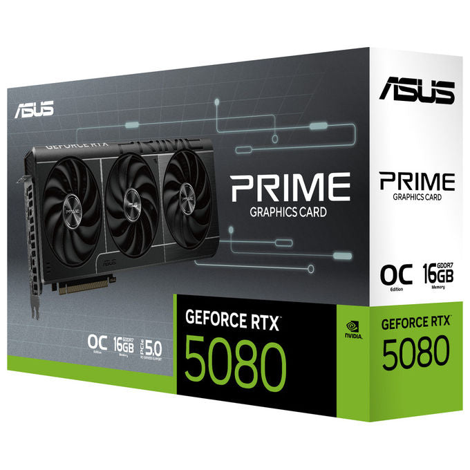 Asus PRIME-RTX5080-O16G Prime Scheda Grafica GeForce RTX 5080 16 GB GDDR7 256 bit PCI Express 5.0 DLSS4 colore Nero
