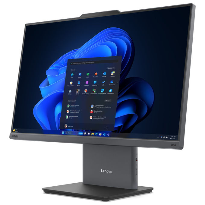 Lenovo 12SD00A1IX ThinkCentre neo 50a Gen 5 PC All-in-One 23.8'' Full HD i7-13620H 16GB DDR5 512GB SSD NVMe Windows 11 Pro Wi-Fi 6 colore Grigio