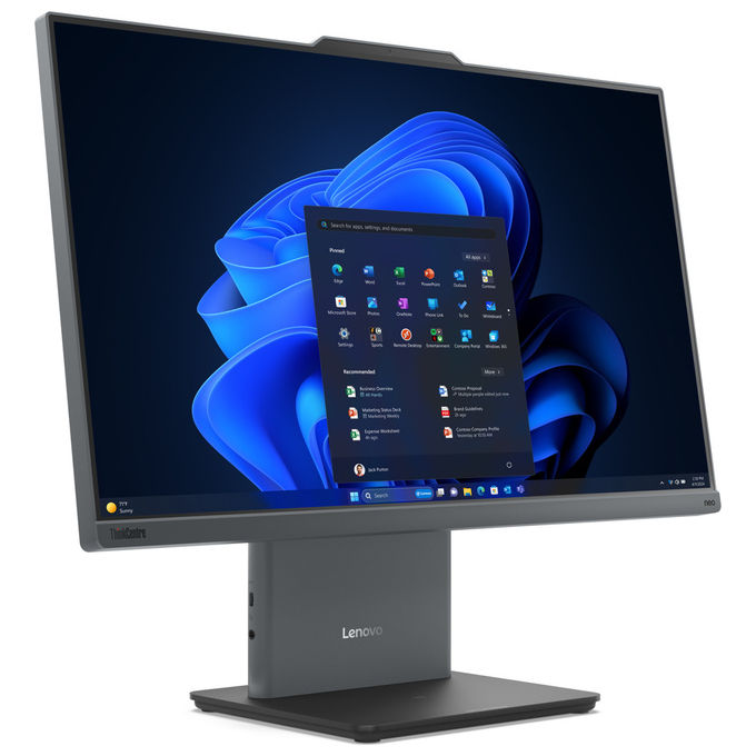 Lenovo 12SD00A1IX ThinkCentre neo 50a Gen 5 PC All-in-One 23.8'' Full HD i7-13620H 16GB DDR5 512GB SSD NVMe Windows 11 Pro Wi-Fi 6 colore Grigio