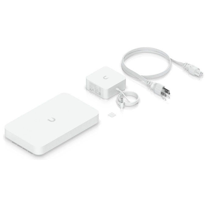 Ubiquiti UXG-FIBER Gateway Controller 10000 Mbit-s ARM Cortex 2200 MHz 2 GB RAM 5 porte RJ-45 2 SFP+ PoE+ colore Bianco