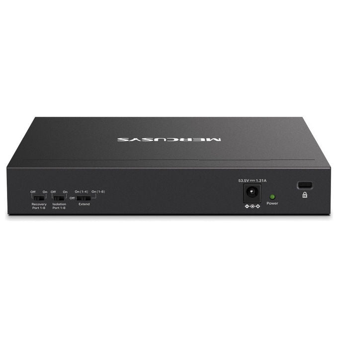 Mercusys MS110CP Switch di Rete 10 Porte 8x PoE+ 10-100 Mbps 2x Gigabit Budget PoE 65W colore Grigio