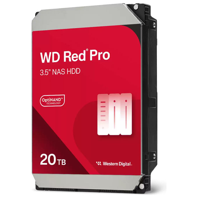 Western Digital WD202KFGX Red Pro Hard Disk Interno NAS 3.5'' 20 TB SATA III 7200 rpm 512 MB Cache CMR