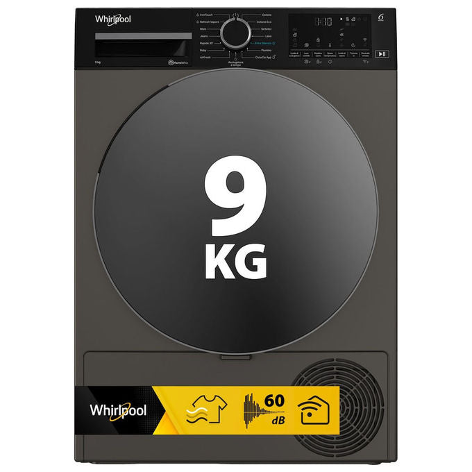 Whirlpool C WD 96M GBS IT Asciugatrice Pompa di Calore 9 Kg Classe A Wi-Fi 6° Senso 15 Programmi (85x60x67 cm) colore Manhattan Grey
