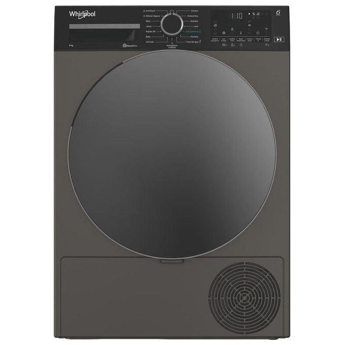 Whirlpool C WD 96M GBS IT Asciugatrice Pompa di Calore 9 Kg Classe A Wi-Fi 6° Senso 15 Programmi (85x60x67 cm) colore Manhattan Grey