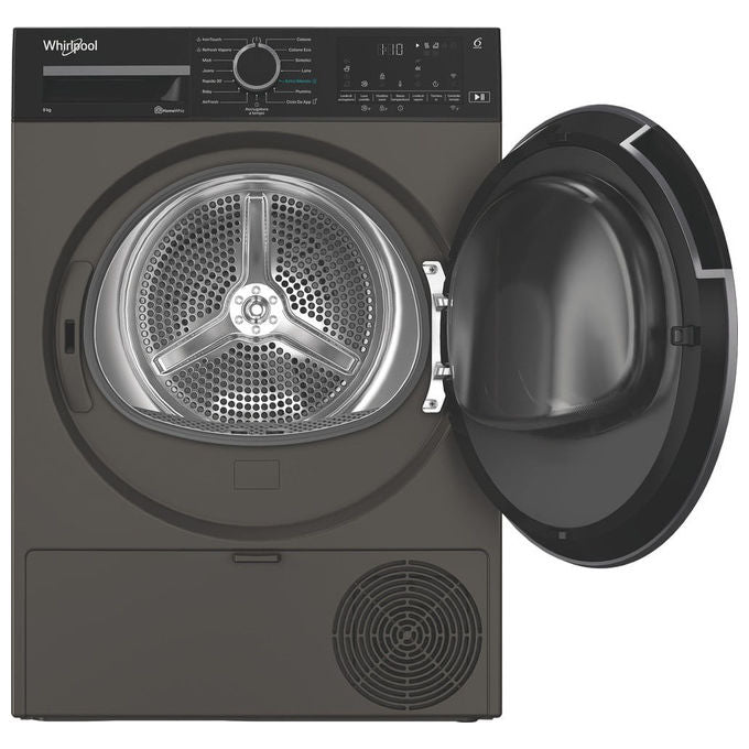 Whirlpool C WD 96M GBS IT Asciugatrice Pompa di Calore 9 Kg Classe A Wi-Fi 6° Senso 15 Programmi (85x60x67 cm) colore Manhattan Grey