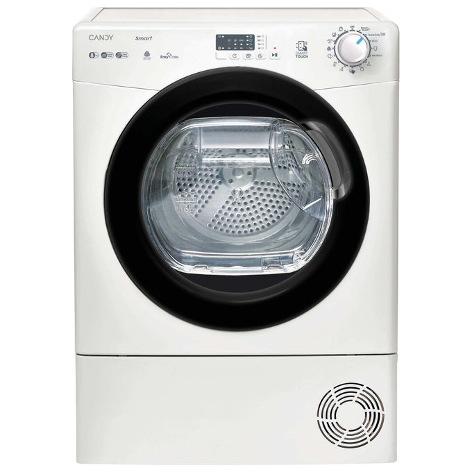 Candy CS EH8N1LBE-S SMART Asciugatrice Pompa di Calore 8 Kg Classe E 15 Programmi NFC Partenza Ritardata 9h (85x60x61 cm) colore Bianco