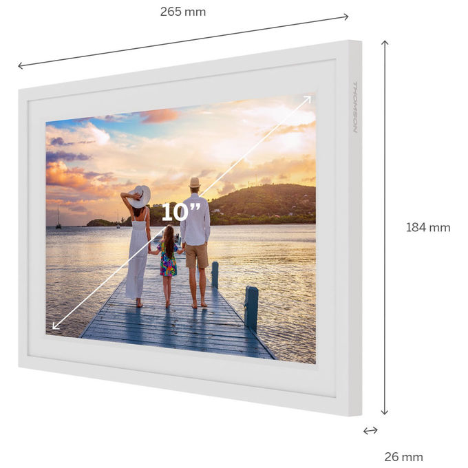 Thomson F10W Cornice Digitale 10'' Touch Screen IPS HD Wi-Fi 32 GB colore Bianco