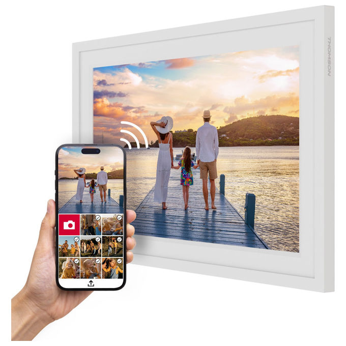 Thomson F10W Cornice Digitale 10'' Touch Screen IPS HD Wi-Fi 32 GB colore Bianco