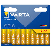 Varta 4106101761 Longlife Megapack Batteria Stilo AA Alcalina LR06 1,5V 10 pz