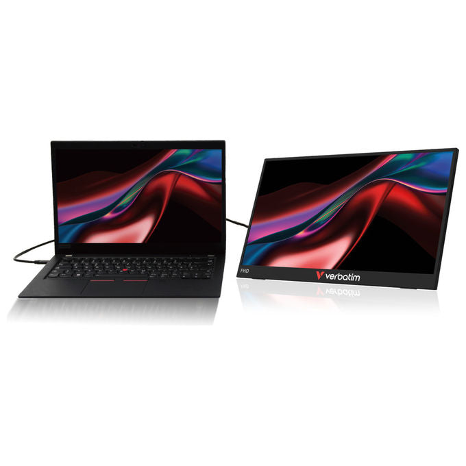Verbatim 32401 Monitor Portatile 15.6'' Full HD IPS USB-C Mini HDMI AMD FreeSync HDR colore Nero