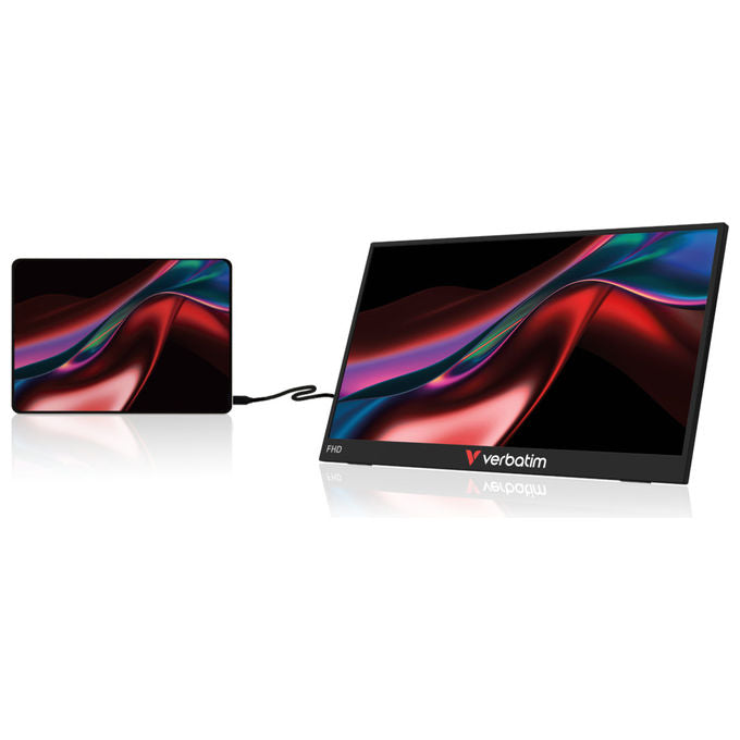 Verbatim 32401 Monitor Portatile 15.6'' Full HD IPS USB-C Mini HDMI AMD FreeSync HDR colore Nero
