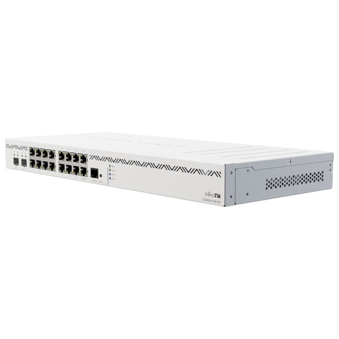 Mikrotik CCR2004-16G-2S+ Cloud Core Router Cablato 16 Porte Gigabit Ethernet 2 Slot SFP+ 10G 4 GB DDR4 RAM 48W colore Bianco