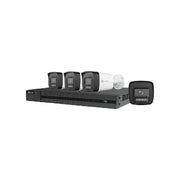 Ezviz CS-BN4884 Kit Videosorveglianza PoE 4K NVR 8 Canali 4 Telecamere H3K 8MP Visione Notturna a Colori IP67 colore Bianco
