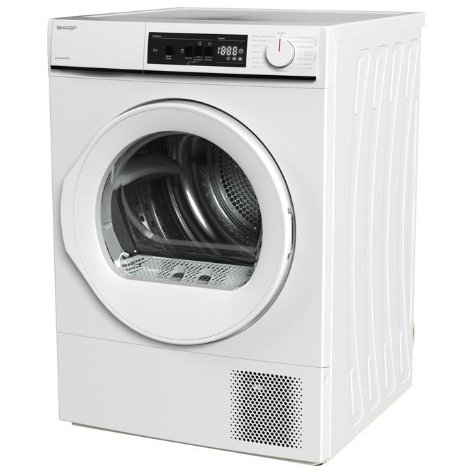 Sharp KD-NHA8S6GWE Asciugatrice Pompa di Calore 8 Kg Classe E Carica Frontale 64 dB (84.5x59.6x52.5 cm) colore Bianco
