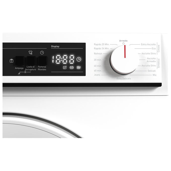 Sharp KD-NHA8S6GWE Asciugatrice Pompa di Calore 8 Kg Classe E Carica Frontale 64 dB (84.5x59.6x52.5 cm) colore Bianco