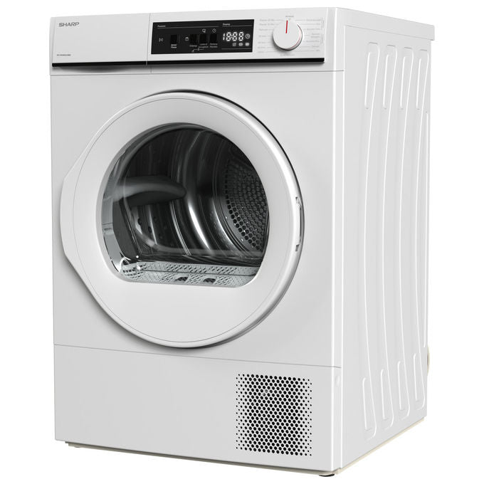 Sharp KD-NHA8S6GWE Asciugatrice Pompa di Calore 8 Kg Classe E Carica Frontale 64 dB (84.5x59.6x52.5 cm) colore Bianco