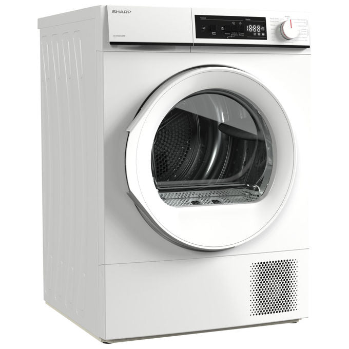 Sharp KD-NHA8S6GWE Asciugatrice Pompa di Calore 8 Kg Classe E Carica Frontale 64 dB (84.5x59.6x52.5 cm) colore Bianco