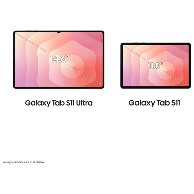 Samsung SM-X730NZAREUE Galaxy Tab S11 Tablet Android Wi-Fi 11'' RAM 12GB 128GB S Pen Dynamic AMOLED 2X IP68 colore Grigio