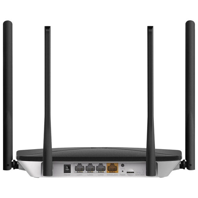Mercusys MB115-4G Router 4G LTE Wi-Fi N300 Banda Singola 2.4 GHz 300 Mbps 4 Porte Fast Ethernet NanoSIM colore Nero