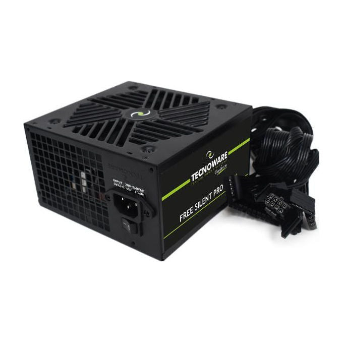 Tecnoware FAL651FSP12 Free Silent Pro Alimentatore ATX 650W 80+ Silver PFC Attivo Ventola 12 cm colore Nero